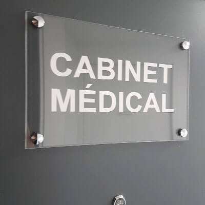 Plaque professionnelle cabinet médical