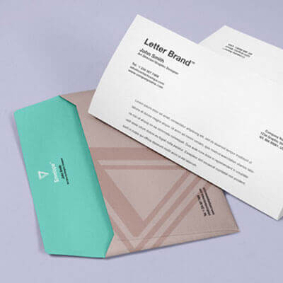 Exemple d’enveloppe personnalisée avec vos couleurs