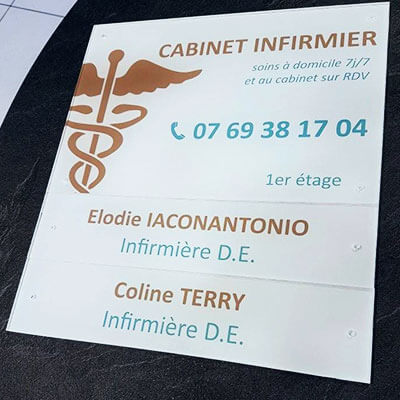 Plaque professionnelle infirmier Grenoble